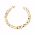 Pulseira banhado ouro 3x 24k 18k e 22k masculina rommanel fio de elos 1x1 diamantados 551029