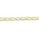 Pulseira banhado ouro 3x 24k 18k e 22k masculina rommanel fio grumet elo 1,20 550182
