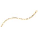 Pulseira banhado ouro 3x 24k 18k e 22k masculina rommanel formada por fio alternado 551097