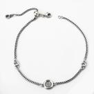Pulseira Básica O Coroa Com Ajuste De Tamanho Prata 925
