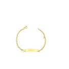 Pulseira Bebê Chapinha Infantil Ouro 14,5cm Unisex 1.3g Gravação
