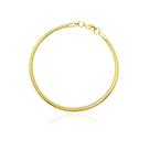Pulseira berloque com fecho lagosta de aço folheada a ouro.