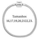 Pulseira Berloque Maleavél Aço Tam 19