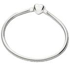 Pulseira Berloques Coraçao Prata 925 Rabo Rato 3mm 20 cm
