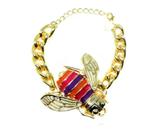 Pulseira besouro correntaria esmaltado