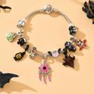 Pulseira BJR, estilo cartoon, retrô, com tema de caveira de abóbora
