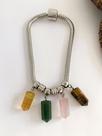 Pulseira Boas Energias Com 4 Berloques de Cristais Naturais