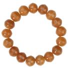Pulseira Bodhizi Beaded Natural de 12 mm e 17 miçangas com escultura em sino