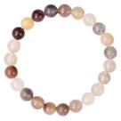 Pulseira Bodhizi Violet Calcedônia com miçangas redondas de 8 mm Pulseira Bodhizi Violet Calcedônia com miçangas redondas de 8 mm