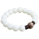 Pulseira Bodhizi White Bodhi Root de 10 mm com miçangas de lótus Pulseira Bodhizi White Bodhi Root de 10 mm com miçangas de lótus