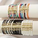 Pulseira Boêmio com Miçangas Coloridas e Coração Presente Perfeito para Festas
