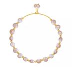 Pulseira Bola Bolinha Dourada Pérola Branca Fecho Detalhes Pulseira Bola Bolinha Dourada Pérola Branca Fecho Detalhes