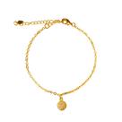 Pulseira bola cravejada banhada a ouro