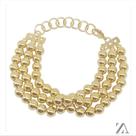 Pulseira Bolas Lisas (3 filas)