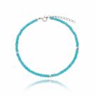Pulseira bolinha cristais azul