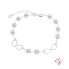 Pulseira Bolinha E Elo Infinito Prata 925 Ref. 407