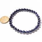 Pulseira Bolinha Pedra Estrela Fio Fibra de Silicone 6mm
