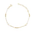 Pulseira Bolinhas e Zircônias Cristais Banhada a Ouro