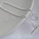Pulseira Bolinhas Fecho Barra - Prata Pulseira Bolinhas Fecho Barra - Prata