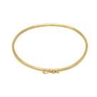 Pulseira Bracelete 18 kilates 12 Gramas 6.5 mm Oco Polido liso Trava de Segurança com Fecho