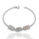 Pulseira Bracelete Bandeira Brasil Prata Original 925 Moda