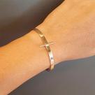 Pulseira bracelete chapa palito roliço aberto Pulseira bracelete chapa palito roliço aberto