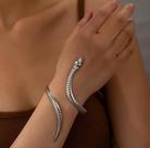 Pulseira Bracelete Cobra Serpente Dourado Folheada