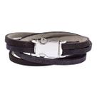 Pulseira Bracelete de Couro Genuino Letimo Masculina