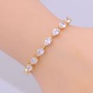 Pulseira Bracelete Dourada Com Zircônia Noiva Debutante Gota