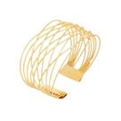 Pulseira Bracelete Dourada Tendência Luxo Festa Casamento -