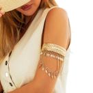 Pulseira Bracelete Dourado Prateado Pingente Folha Corrente
