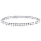 Pulseira Bracelete Em Prata 925 Riviera De Zircônia