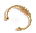 Pulseira Bracelete Estilosa Arame Espiral em Aço Inox