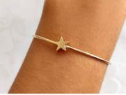 Pulseira Bracelete Estrela Central Folheado a Ouro 18k