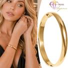 Pulseira Bracelete Feminina Banhado Ouro Redondo Semijoia