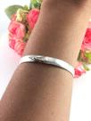 Pulseira Bracelete Feminina Prata Legitima 925 18 Cm