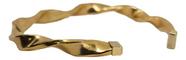 Pulseira Bracelete Feminino Torcido Banho Ouro