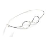 Pulseira Bracelete Fio Quadrado Infinito Vazado - Prata