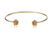Pulseira Bracelete Flor Ajustável Folheado a Ouro 18k