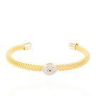 Pulseira bracelete grosso olho grego banhado a ouro 18k