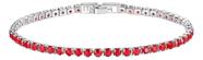 Pulseira Bracelete Luxo Prata Zircônia 3mm Premium 4 Grifas