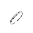 Pulseira Bracelete Mini Coração Cravejado Banho de Ródio