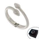 Pulseira Bracelete Oval Paládio / Prata Serpente 69mm Semijoia Pulseira Bracelete Oval Paládio / Prata Serpente 69mm Semijoia