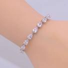 Pulseira Bracelete Prata Com Zircônia Noiva Debutante Gota -