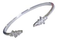 Pulseira Bracelete Prata Com Zircônia Noiva Debutante Gota