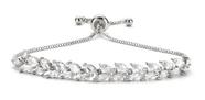 Pulseira Bracelete Prata Zircônia Noiva Debutante Festa