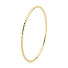 Pulseira Bracelete Redondo Diamantado Folheado a Ouro 18k