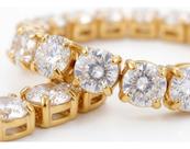 Pulseira Bracelete Riviera Cravejada Zircônia Banhada A Ouro ou Prata Unissex cor:ouro