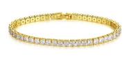 Pulseira Bracelete Riviera Zircônia Noiva Dourada Debutante