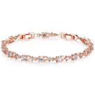 Pulseira Bracelete Rosé Com Zircônias